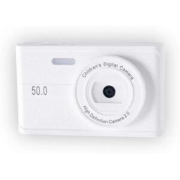 INF Mini caméra numérique double objectif avant/arrière avec écran intégré, portable, MicroSD jusqu'à 512GB Blanc