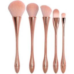 INF Ensemble de Pinceaux de Maquillage Or Rose - 10 Pièces, Pinceaux Cosmétiques Professionnels