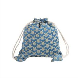 INF Pochette à bijoux vintage, sac cadeau en velours avec cordon de serrage pour bracelets, perles bouddhistes Bleu