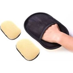 INF Lot de 2 gants de lavage auto en fausse laine douce - Gants de nettoyage en peluche anti-rayures