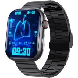 INF Montre connectée ECG avec moniteur de fréquence cardiaque et moniteur d'activité physique, avec plusieurs modes sportifs Bracelet édition bambou n