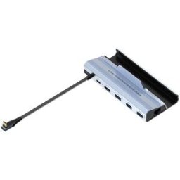 INF Station d'accueil 6-en-1 en alliage d'aluminium Compatible avec Steam Deck et consoles de jeux portables Asus
