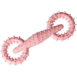 INF Jouet à mâcher TPR pour chien - Jouet de dentition interactif pour chiots et chiens Rose