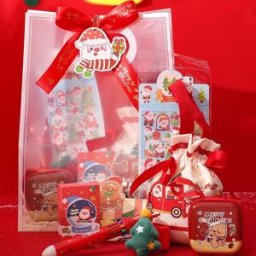 INF Grand Sac Cadeau de Noël Rouge - Emballage Festif pour les Fêtes