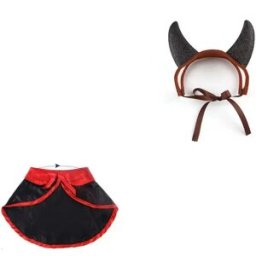 INF Costume d'Halloween pour animaux de compagnie - Déguisement de vampire pour chien et chat L