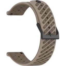 INF Bracelet de montre en silicone 22 mm avec trous inclinés compatible avec Suunto RACE2 et autres montres à interface 22 mm Marron