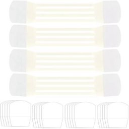 INF Patchs Élastiques Semi-Transparents Double Face pour le Cou avec Sangles Ajustables (4 Sangles, 20 Patchs)