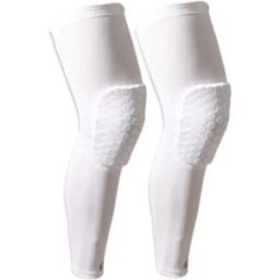 INF Genouillères de sport en nid d'abeille (paire) - Soutien respirant et protecteur pour la course à pied, le basket-ball et Blanc XXXL