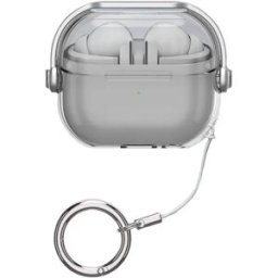 INF Étui de protection transparent compatible avec les écouteurs Bluetooth Samsung Galaxy Buds3/3 Pro Transparent + Noir
