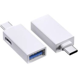 INF Adaptateur de charge 2 en 1 TYPE-C vers USB 3.0 + TYPE-C femelle compatible avec smartphones, tablettes et ordinateurs