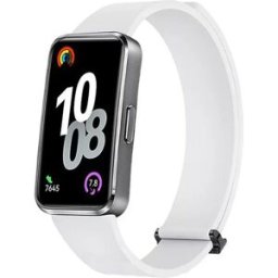 INF Bracelet Magnétique en Silicone Compatible Huawei Band 8/9/10/10 - Confort et Sécurité Blanc