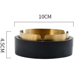 INF Cendrier Minimaliste Nordique en Ciment avec Insert en Acier Inoxydable S