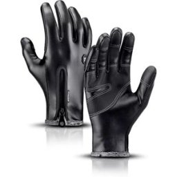 INF Gants de cyclisme chauds coupe-vent - Gants thermiques en cuir PU pour moto et vélo électrique XL
