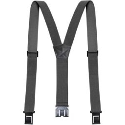 INF Bretelles élastiques pour adultes avec 3 clips et crochets en plastique - Sans cuir Gris