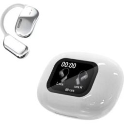 INF Écouteurs Bluetooth à écran tactile couleur : Audio HIFI, Faible Latence, Stérilisation UVC Blanc