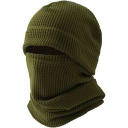 INF Ensemble cagoule et tour de cou thermique coupe-vent doublé polaire pour sports d'hiver et cyclisme Vert