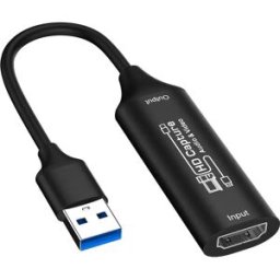 INF Carte d'acquisition vidéo HDMI 4K USB 3.0 pour streaming et enregistrement en direct Le noir