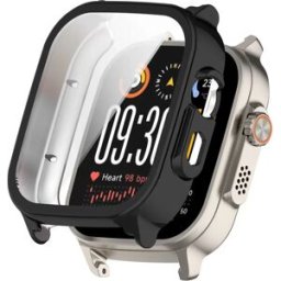 INF Coque de Protection Full-Cover avec Protecteur d'Écran Trempé compatible avec Realme Watch 5 - Coque PC, Options Le noir