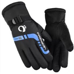INF Gants de cyclisme thermiques imperméables et coupe-vent pour homme - Moto et vélo électrique Bleu