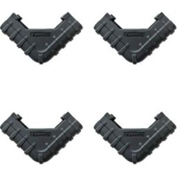 INF Lot de 4 embouts de pied pour chaise pliante - PP noir antidérapant et silencieux, protège-sol, compatible avec les chaises