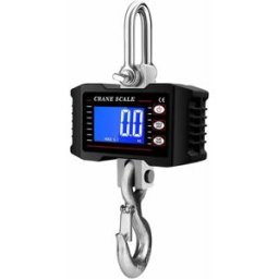 INF Balance de Grue Numérique 2000kg - Balance Suspendue Robuste avec Écran LCD, Alimentée par Batterie Le noir