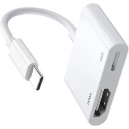 INF Adaptateur AV 2-en-1 Type-C vers HDMI + Charge rapide Type-C avec lecteur de carte SD/TF, 4K 60Hz