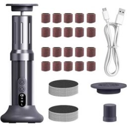 INF Professional Electric Callus Remover compatible with - 6 Speeds Dual Charging Type-C for Pedicure and Foot Care Le noir