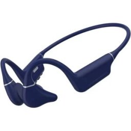 INF Écouteurs conduction osseuse Bluetooth V5.4 avec MP3 32GB - Casque sportif open-ear pliable en alliage de titane, IPX5, Bleu