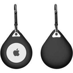 INF Lot de 2 Étuis Goutte d'Eau pour AirTag, Compatible avec Apple AirTags Tracker - Noir