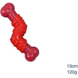 INF Jouet à Mâcher pour Chien en Nylon et TPR - Résistant, Nettoyant et Amusant Rouge