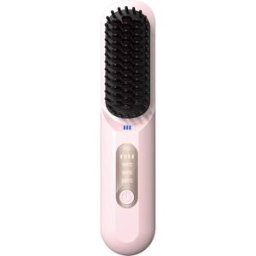 INF Brosse Lissante Ionique Sans Fil Portable pour la Maison Rose