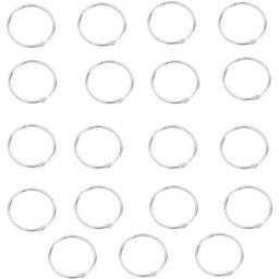 INF Lot de 20 Anneaux de Rideau de Douche en Acier Inoxydable - Argent, Antirouille, Glissement Facile