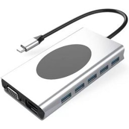 INF Hub USB-C 13-en-1 avec HDMI, VGA, Ethernet, lecteur de carte SD, etc.