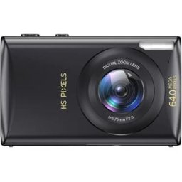 INF Caméra multifonction musicale - 64MP Photo, Vidéo 4K, Lecteur MP3 intégré, Batterie 1200mAh, Design compact PC+ABS pour Le noir