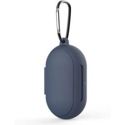 INF Étui de Protection en Silicone avec Mousqueton pour compatible with Samsung Galaxy Buds et Buds Plus - Bleu Nuit Bleu