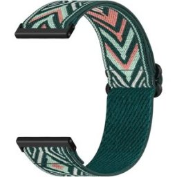 INF Bracelet de Remplacement en Nylon Multicolore compatible with Coros Nomad/Apex 4 (46mm) - Élastique 24cm Fermoir Papillon