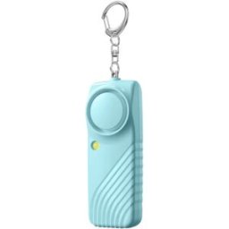INF Alarme de sécurité personnelle avec pile - Porte-clés d'alarme d'urgence 130 dB avec lumière LED Bleu