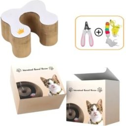 INF Arbre à Chat Accordéon Magique Premium 3 Pièces - Jouet Interactif & Pliable en Carton Ondulé