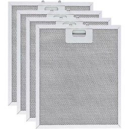 INF Lot de 4 filtres de hotte en aluminium et charbon actif compatible avec Whirlpool W10169961A, Ikea, Jenn Air