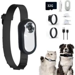 INF Caméra d'action magnétique avec collier en silicone et carte TF de 32 Go