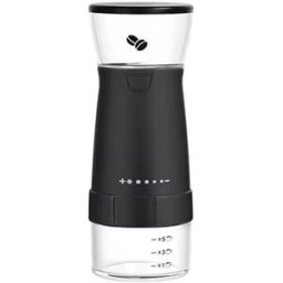 INF Moulin à café électrique portable - Rechargeable USB avec meule en céramique Le noir