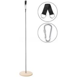INF Siège balançoire disque en bois de hêtre et corde d'escalade en polyester - Siège extérieur antidérapant réglable jusqu'à 2m