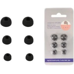 INF Embouts de remplacement en silicone noir pour écouteurs Bluetooth Anker Soundcore R50i/P20i - Pack de 6