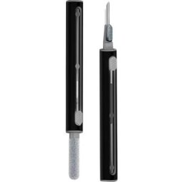 INF Stylo Nettoyant Multifonction 2.0 pour Écouteurs Bluetooth, Claviers et Plus Le noir