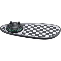 INF Plaque de stationnement multifonction 3-en-1 – tapis antidérapant tableau de bord avec support téléphone 360°, rangement Blanc + Noir