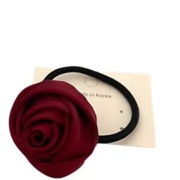 INF Élastique à cheveux en forme de rose Rouge