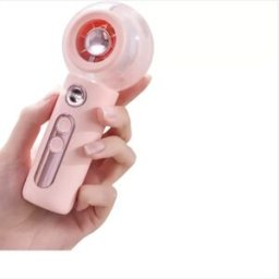 INF Ventilateur brumisateur portable - Mini ventilateur USB rechargeable 4 vitesses, silencieux avec brumisation humidifiante Rose
