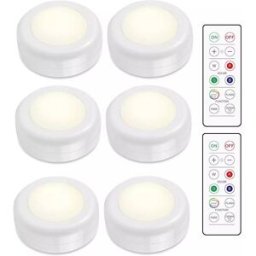 INF Spot LED RGB batterie avec télécommande, veilleuse LED 16 couleurs，6 pièces