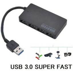 INF Hub USB 3.0 avec 4 ports Noir