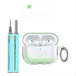 INF Étui de protection en TPU compatible avec Apple AirPods Pro 3 - Anti-rayures, anti-poussière et lavable Vert